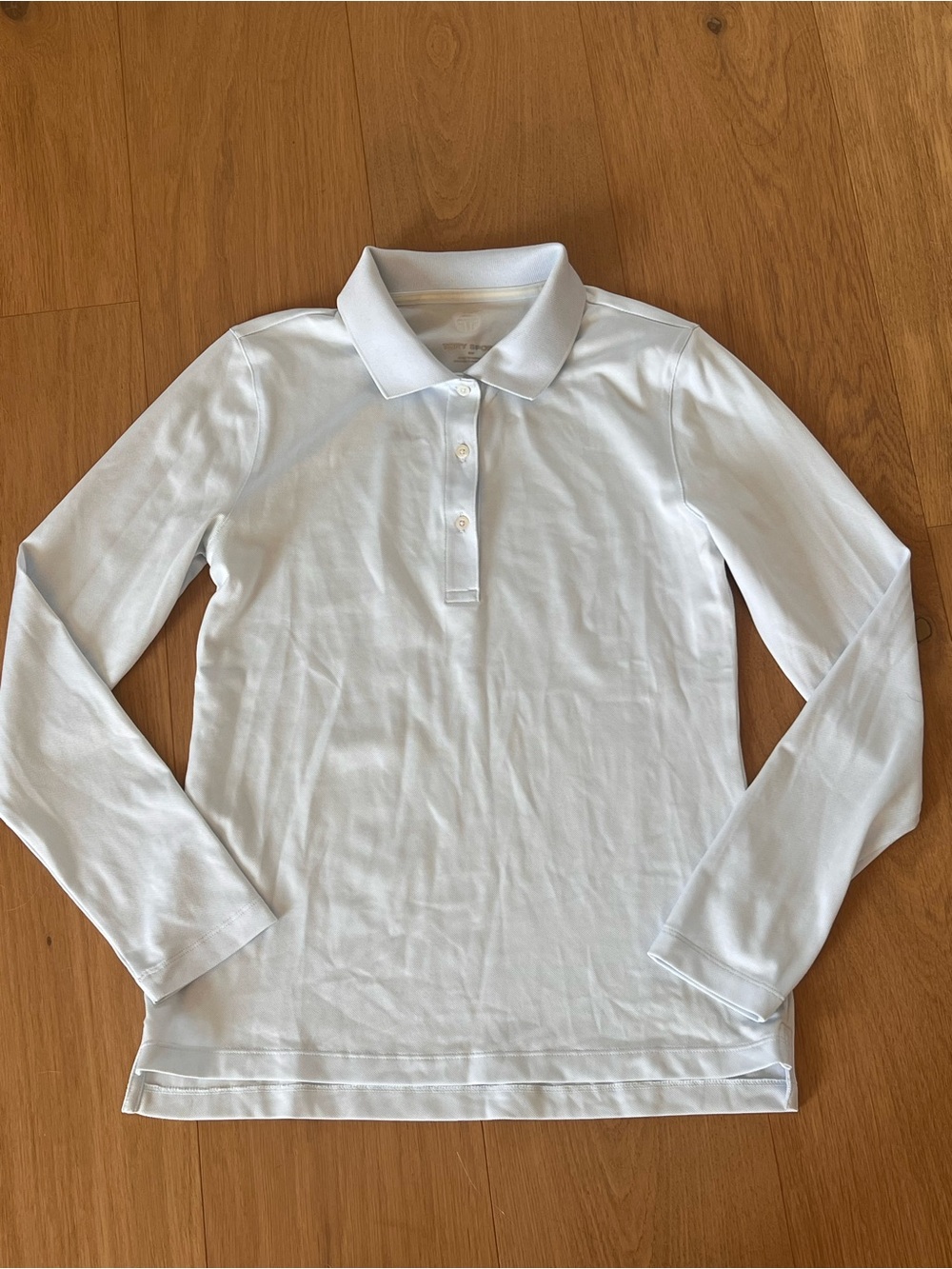 Tory Sport Women’s Golf Pale Blue Long-Sleeve Pique Polo Shirt S NWOT